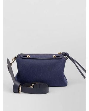 Fendi Crossbody Bag Detachable Strap Tone Hardware - Blue