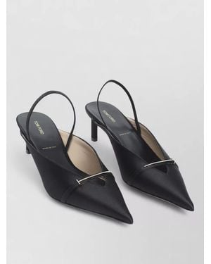 Tom Ford Satin Mules Straight Heel Pointed Toe Buckle - Multicolour
