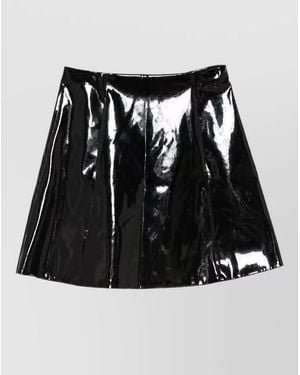 Emporio Armani Panelled A-Line Mini Skirt - Black