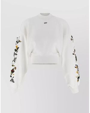 Off-White c/o Virgil Abloh Floral Arrow Long Sleeve Sweatshirt - Multicolor