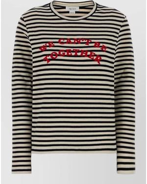 McQueen Stretch Cotton Embroidered T-Shirt - Black