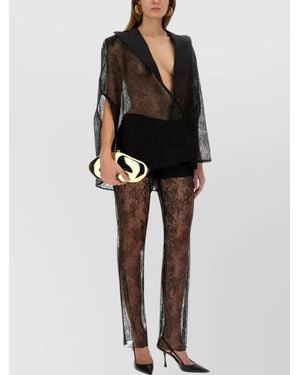 Nina Ricci Lace Cape Blouse - Black