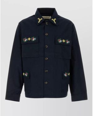 BAZISZT Cotton Shirt - Blue