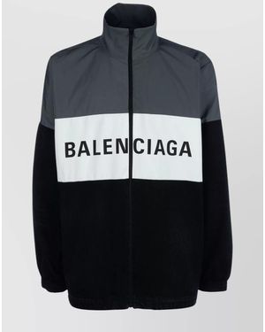 Balenciaga Oversized Colourblock Lightweight Jacket - Blue