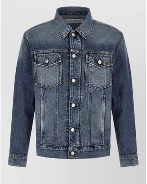 Department 5 Soul Jacket Long Sleeves Chest Pockets - Blue