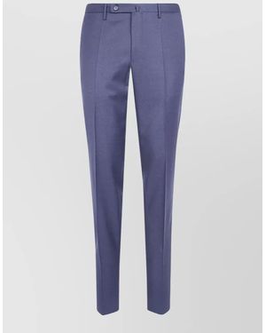 Incotex Regular Chino Pants Slim Cut Belt Loops - Blue