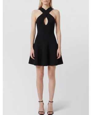 Alaïa Silk Sleeveless Cross-Front Mini Dress - Black