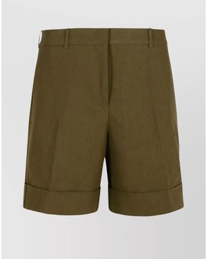 Jil Sander Linen Tailored Bermuda Shorts - Green