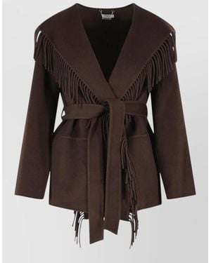 Jonathan Simkhai Rowen Belted Wool Blend Jacket - Black