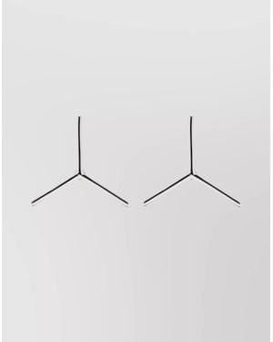 Y. Project Button Brass Earrings With Polished Y Motif - Multicolour