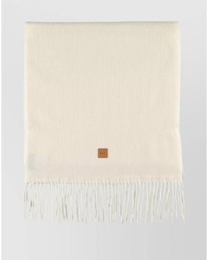 A.P.C. Virgin Wool Fringed Scarf - Natural