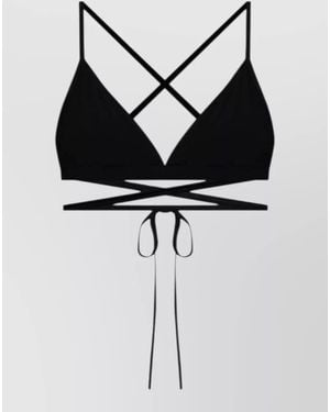 Isabel Marant Triangle Bikini Top Cross Back Straps - Black