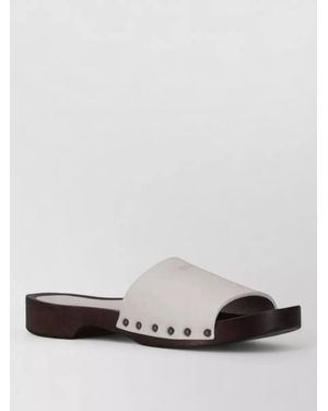 LA ROSE Leather Clog Sandals - Multicolor
