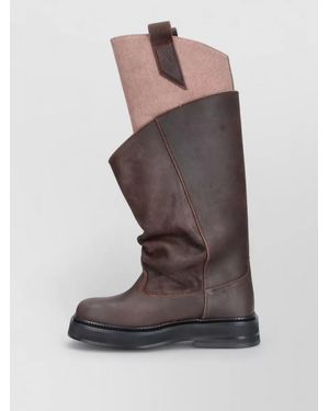 The Attico Leather Ankle Boots - Grey