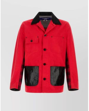 Junya Watanabe Denim Shirt Jacket - Red