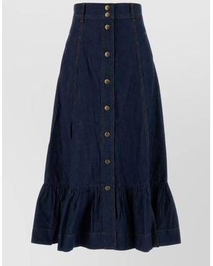 Zimmermann Denim Aster Skirt - Blue