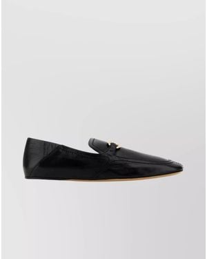 Ferragamo Leather Loafers - Black