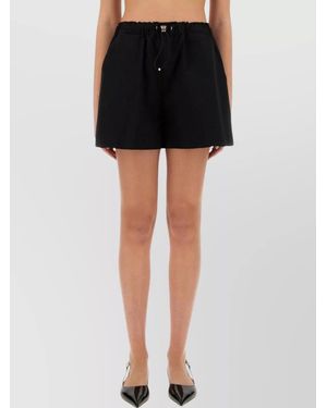 Moschino Wide-Leg Knee-Length Shorts - Black