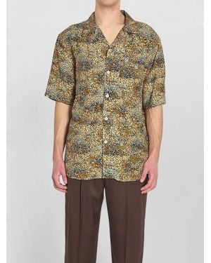 Saint Laurent Printed Viscose Short-Sleeve Bowling Shirt - Green
