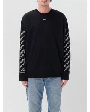 Off-White c/o Virgil Abloh Chain Arrow Skate Long Sleeve T Shirt - Black
