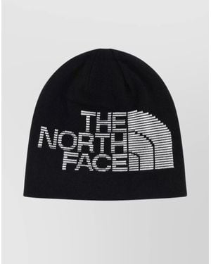 The North Face Stretch Polyester Blend Ribbed Beanie - Black