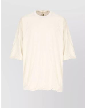 Rick Owens Asymmetrical Hem Short Sleeves - Natural