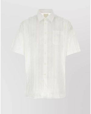 Givenchy Striped Chiffon Shirt - White