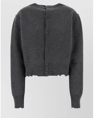 【送料&関税込】Balenciaga Dark Grey Cashmere Blend Cardigan 10976396?w=400