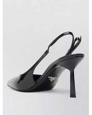 Prada Patent Pumps Pointed Toe High Heel - Black