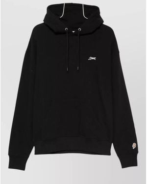 ICECREAM Logo Cotton Hoodie Long Sleeve Design - Black