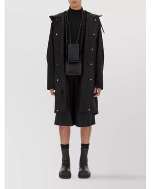 Jil Sander Cotton Parka Coat - Black