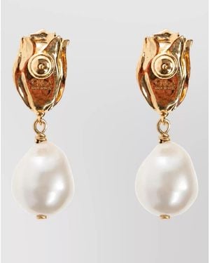 Chloé Pendant Earrings - White