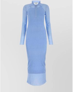 Fendi Light- Silk Blend Dress - Blue