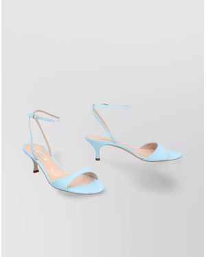 Casadei Leather Sandals With Ankle Strap And Thin Heel - White