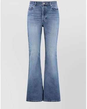 A.P.C. Denim High-Rise Flared Pants - Blue
