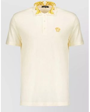 Versace Cotton Polo Shirt - Natural