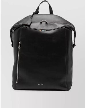 Paul Smith Leather Backpack - Black