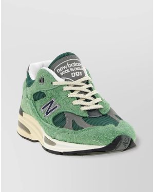 New Balance Leather Mesh Low-Top Trainers - Green