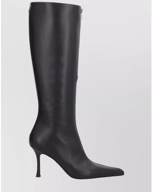 Alexander Wang 85Mm Vera Zip-Detail Pointed-Toe Boots - Black