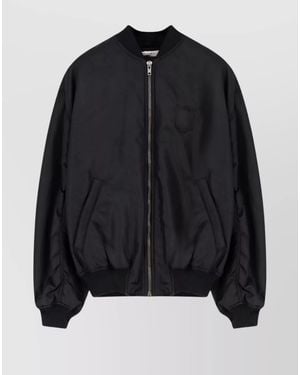 ih nom uh nit Padded Ribbed Nylon Bomber Jacket - Black