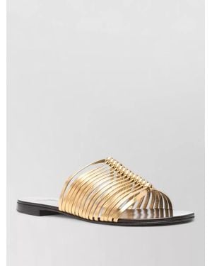 Giuseppe Zanotti Savoia Flat Sandals Open Toe Metallic - Multicolor