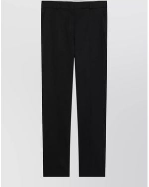 Max Mara Tailored Straight Leg Pants Belt Loops - Black