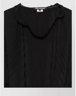 Junya Watanabe Pleated Draped Sleeveless Blouse - Black