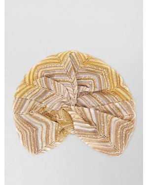 Missoni Viscose Blend Head Wrap Sequined Metallic