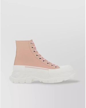 McQueen Fabric Ankle Boots - Pink