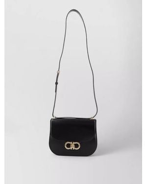 Ferragamo Gancini Leather Cross-Body Bag - White
