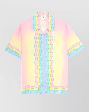 CASABLANCA Silk Printed Short-Sleeve Shirt - Multicolour