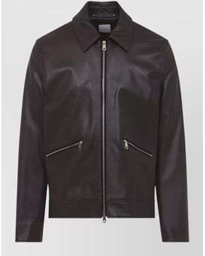Paul Smith Lamb Leather Regular-Fit Jacket - Black