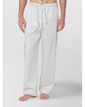 Tekla Striped Pyjama Trousers - White
