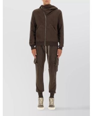 Rick Owens Asymmetric Collar Knitwear Kangaroo Pocket - Multicolor